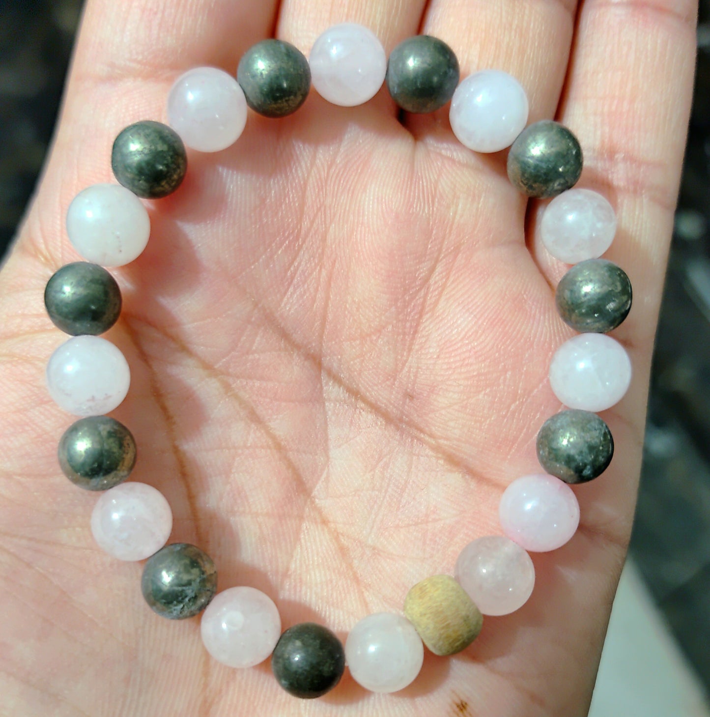 Pyrite + Rose Quartz Bracelet